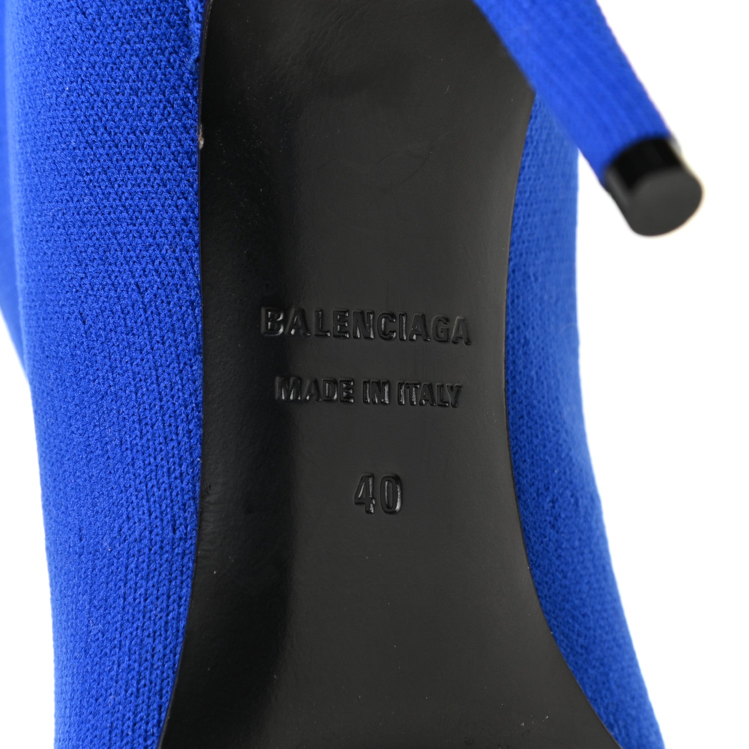 Balenciaga Jersey Crepe Round Toe Knife Booties 40 Bleu Sapphir 8 of 9