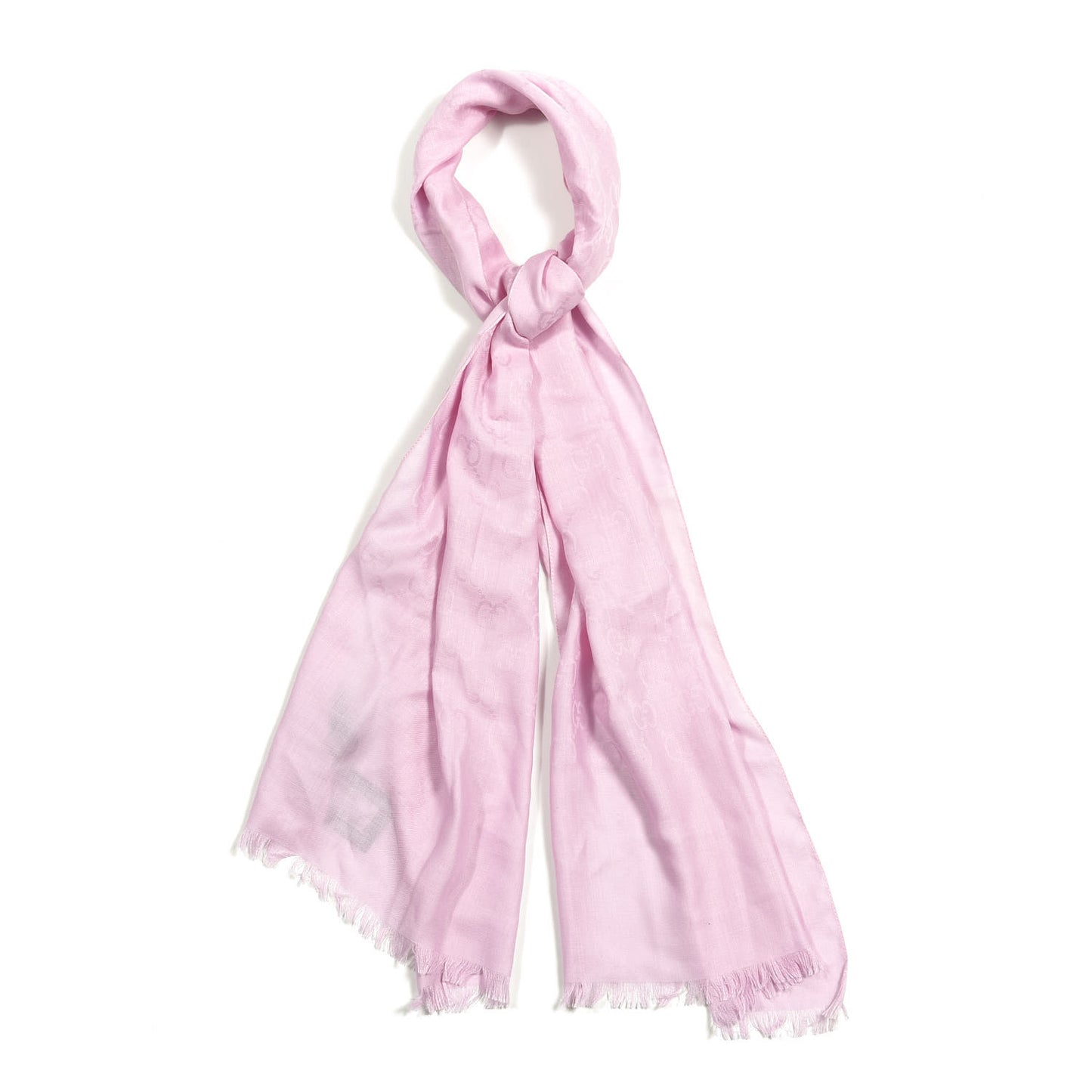 Wool Silk GG Monogram GGNat Scarf Rose