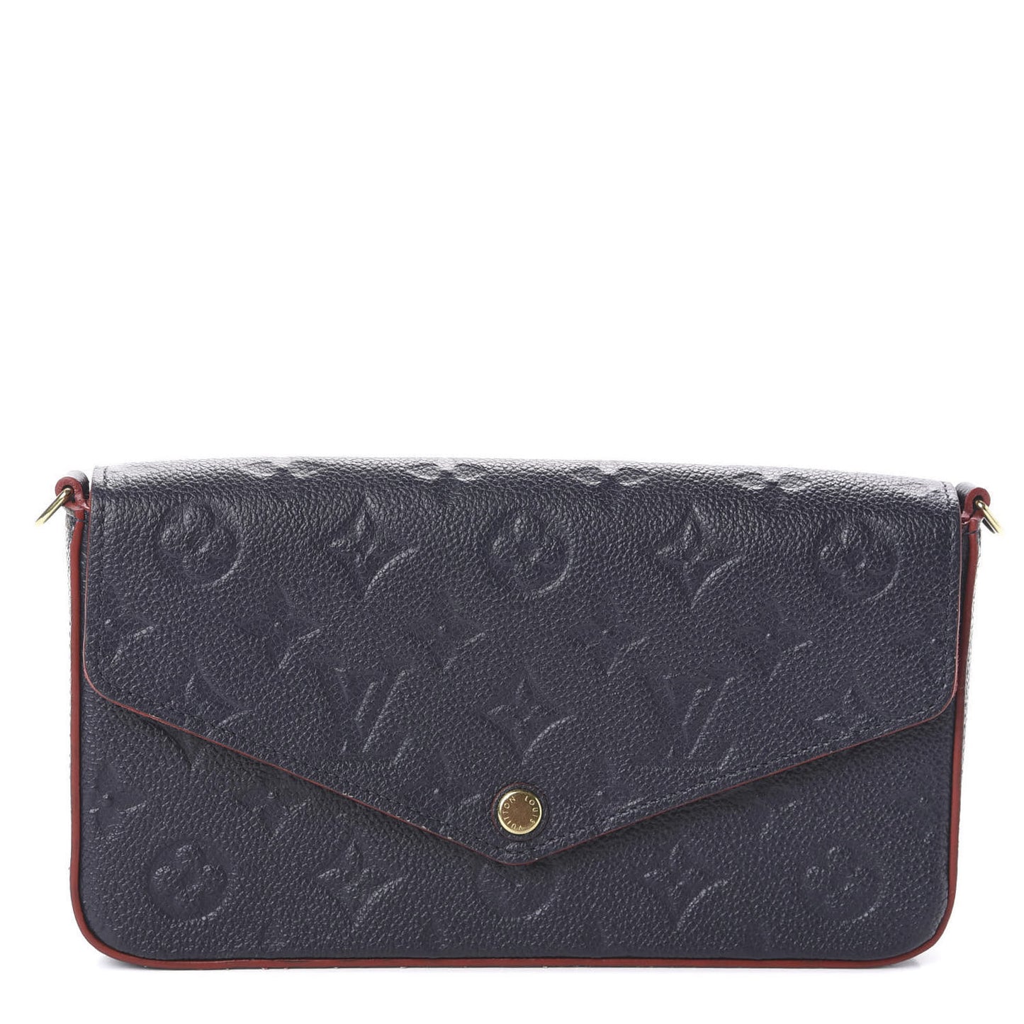 Empreinte Pochette Felicie Chain Wallet Marine Rouge