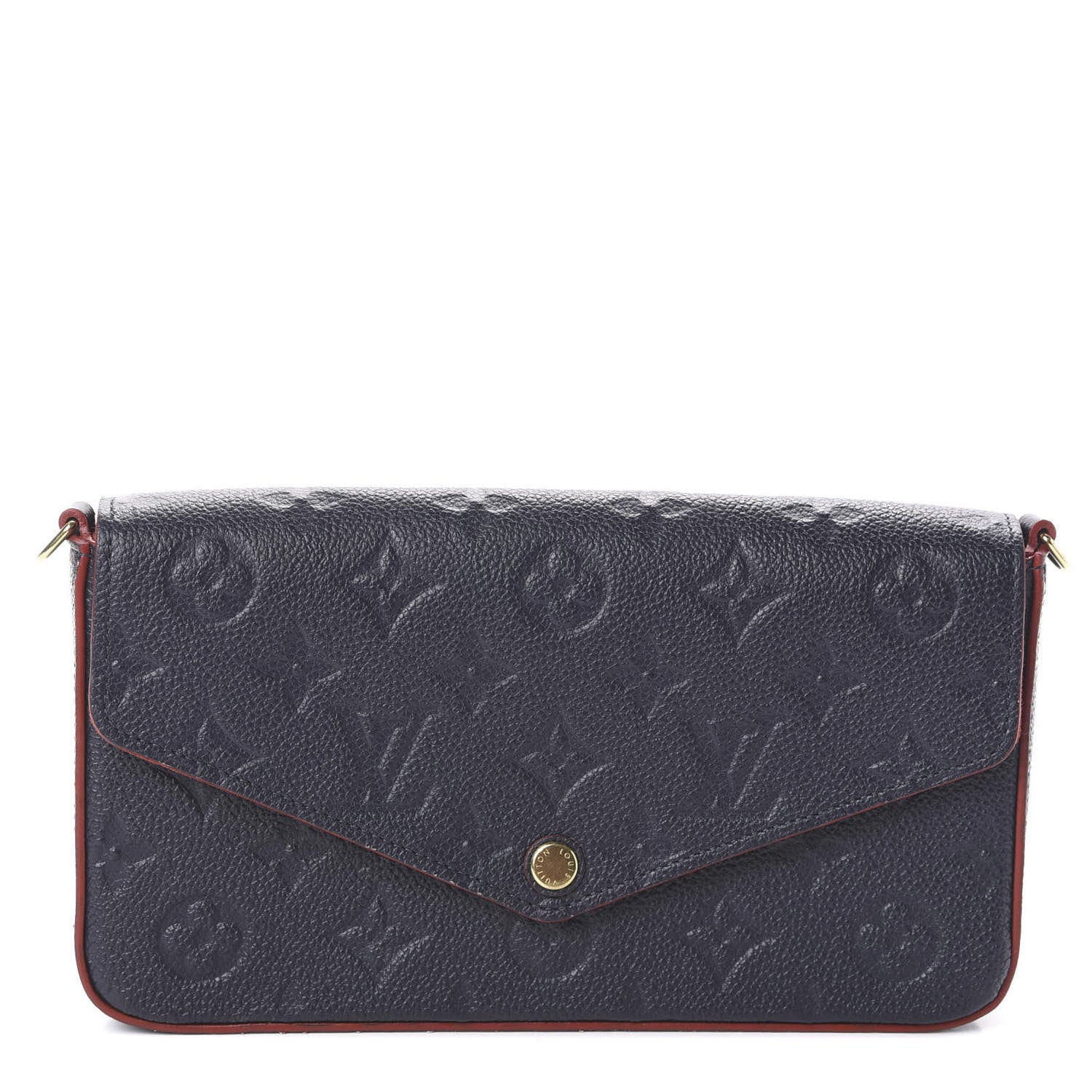 Louis Vuitton Empreinte Pochette Felicie Chain Wallet Marine Rouge 1 of 8