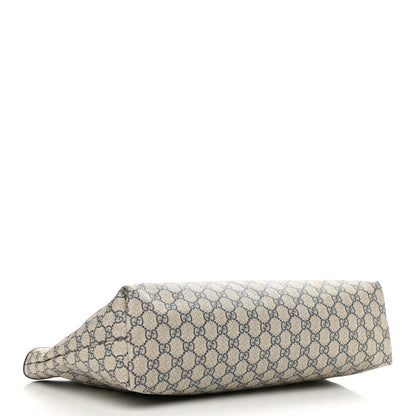 Gucci GG Supreme Monogram Medium Zippered Shopping Tote Navy 4 of 11
