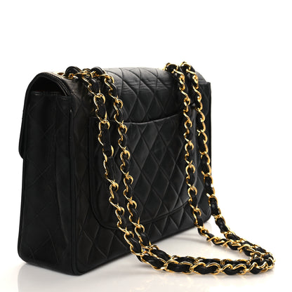 Chanel Lambskin Quilted Jumbo Single Flap Black 3 of 10