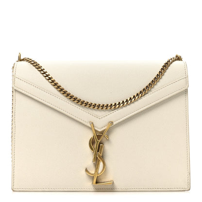 Saint Laurent Grain De Poudre Monogram Cassandra Clasp Bag Crema Soft 1 of 10