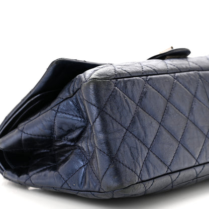 Chanel Metallic Aged Calfskin Quilted 2.55 Reissue 228 Flap Blue 9 of 11