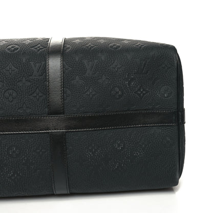 Louis Vuitton Taurillon Monogram Keepall Bandouliere 50 Black 12 of 12