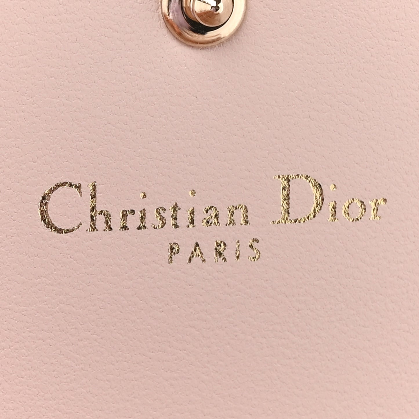 Grained Calfskin Diorama Croisiere Chain Wallet Rose Poudre