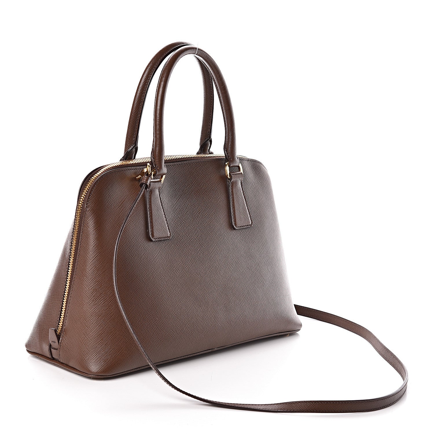 Prada Saffiano Lux Medium Promenade Tote Cacao 3 of 10