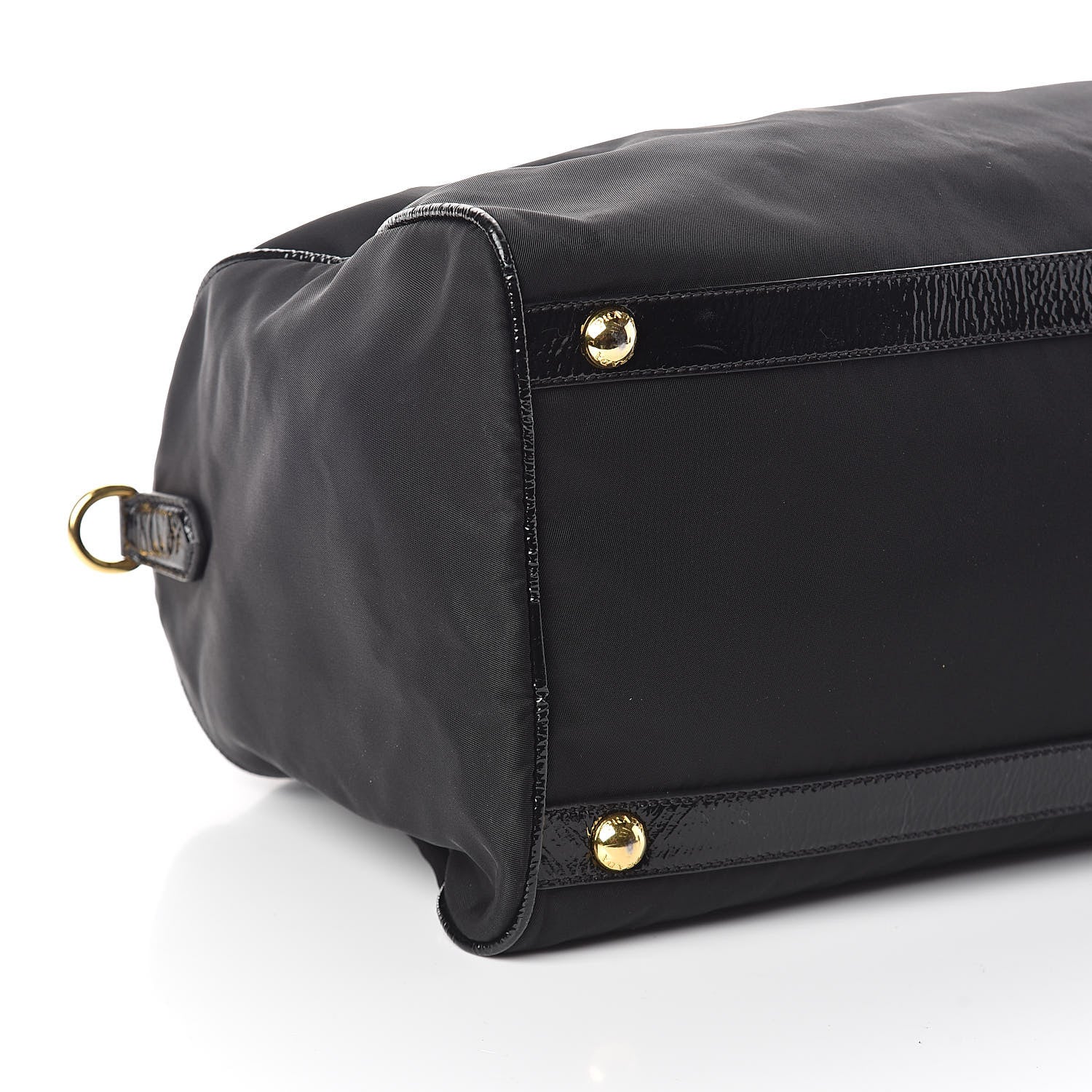 Prada Tessuto Nylon Vernice Bauletto Black 7 of 8