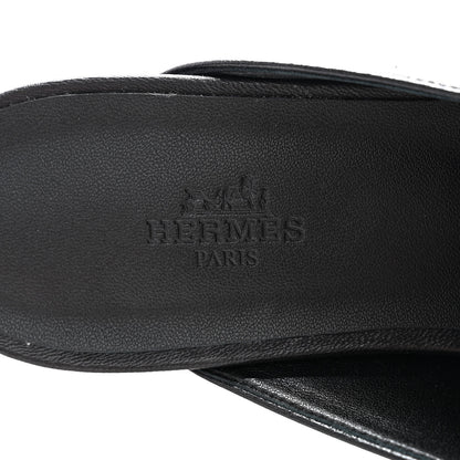 Hermes Calfskin Oz Mules 39 Black 6 of 9