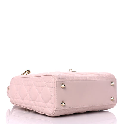 Christian Dior Lambskin Cannage Small My ABCDior Lady Dior Powder Pink 4 of 8