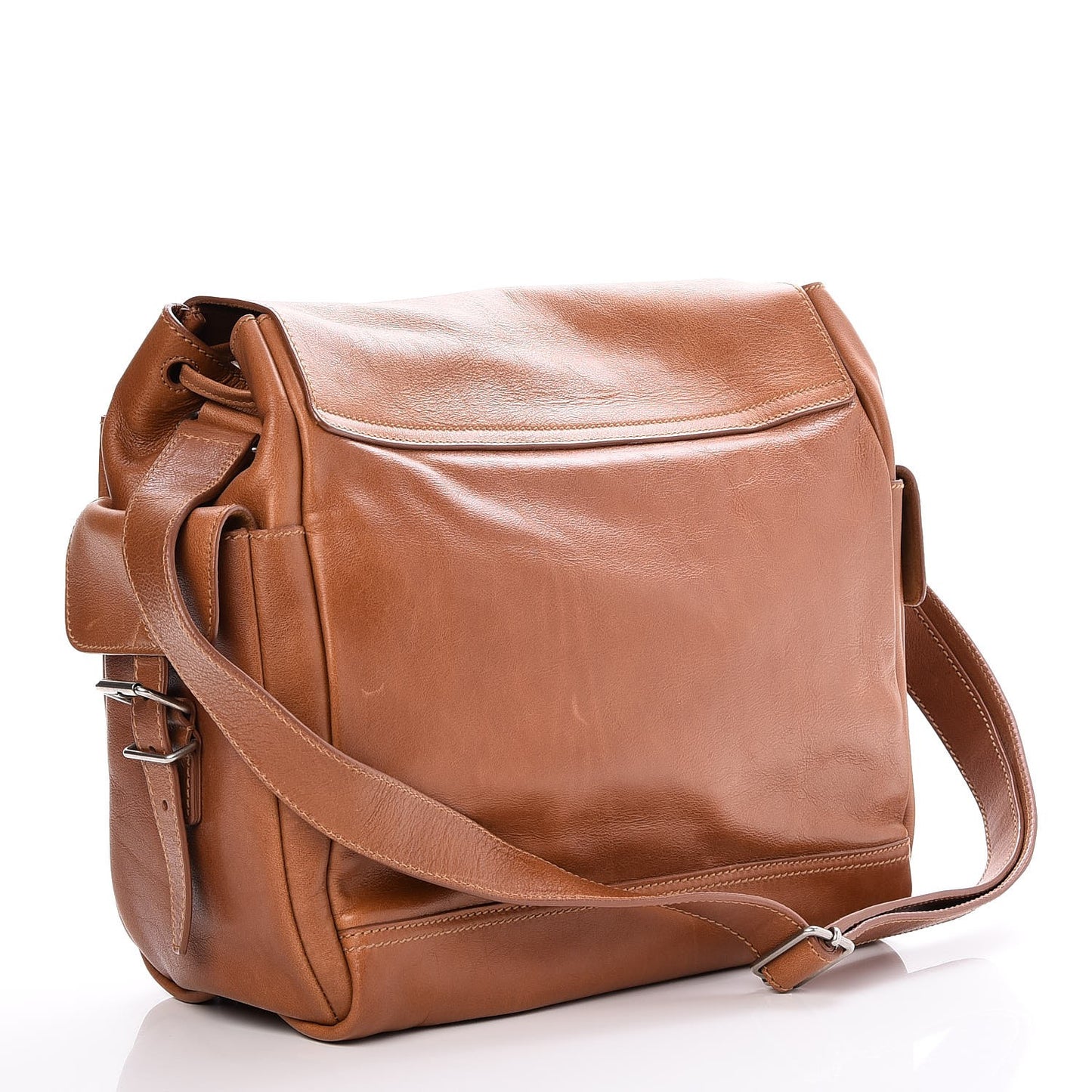 Calfskin Rock Sac Messenger Tan