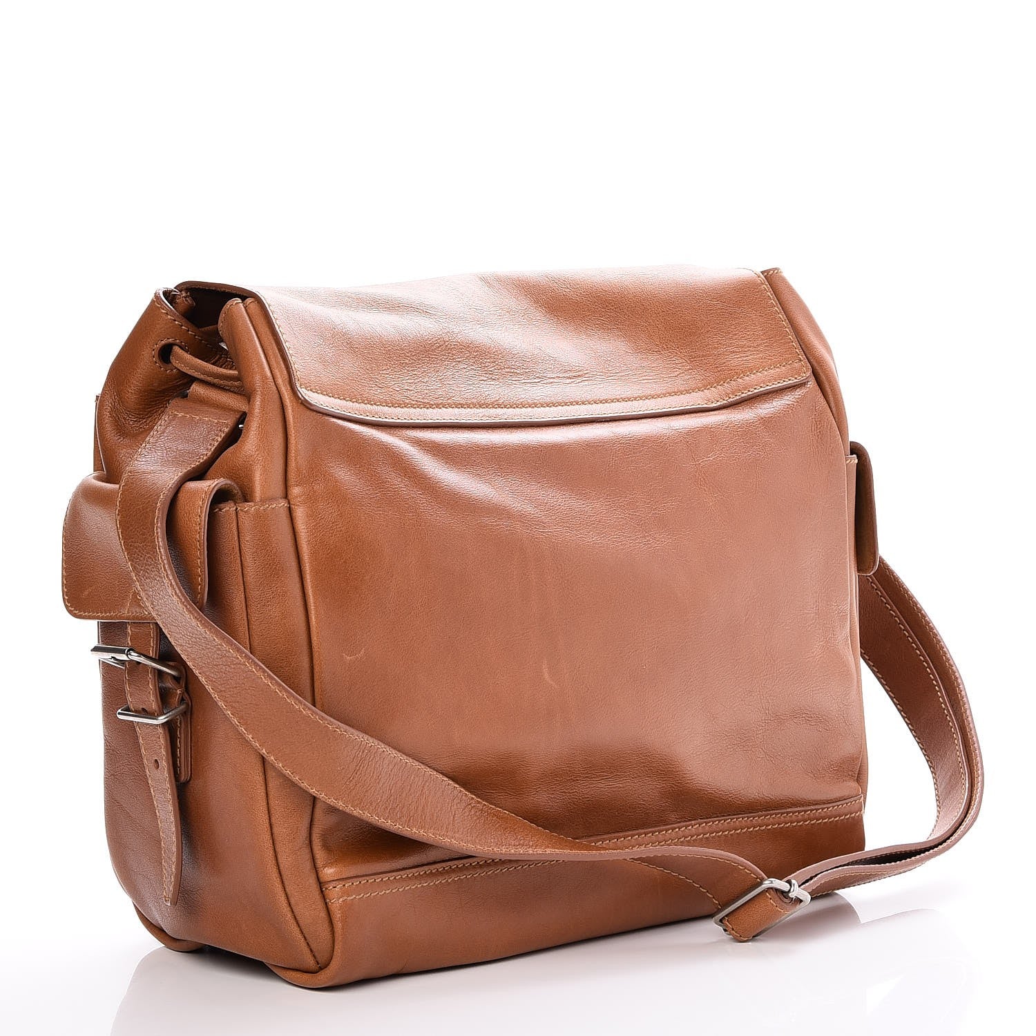 Saint Laurent Calfskin Rock Sac Messenger Tan 3 of 8
