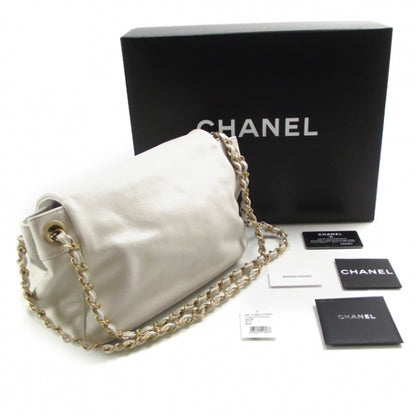Chanel Leather Metal Mosaic Studs Flap White 3 of 14