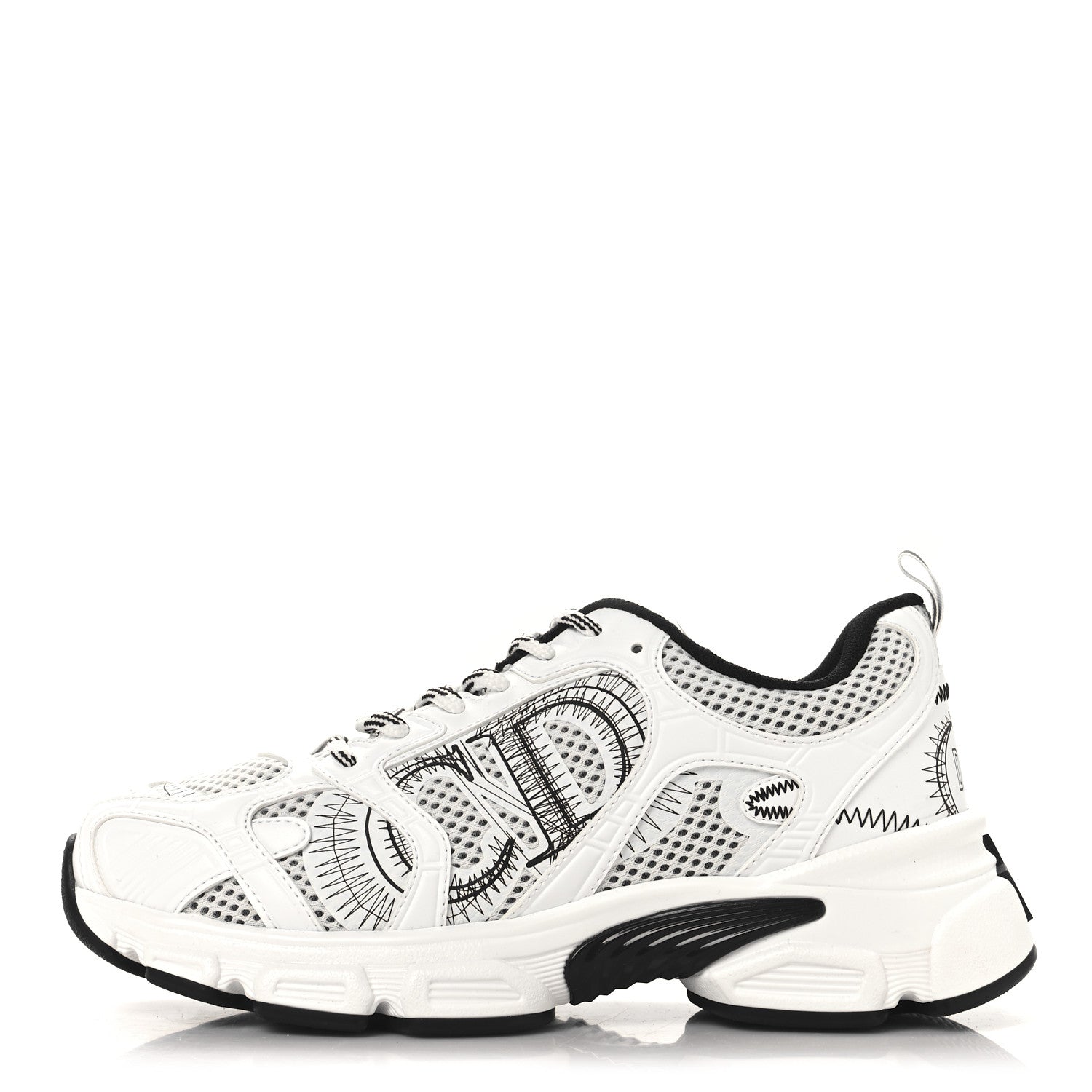 Christian Dior Technical Mesh Dior Chrono Sneakers 37 White Black 1 of 9