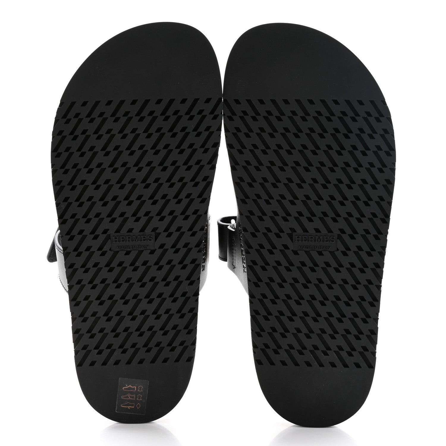 Hermes Calfskin Womens Chypre Sandals 37.5 Black 5 of 10
