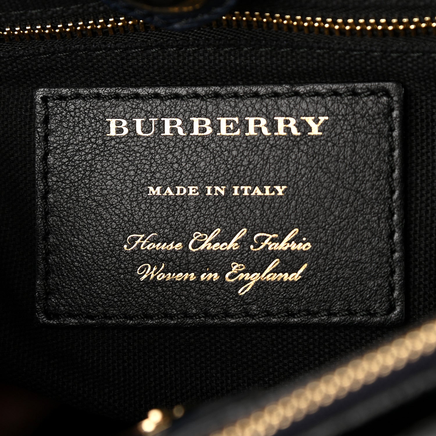 Burberry Grainy Calfskin House Check Medium Banner Tote Ink Blue 10 of 12