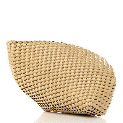 Bottega Veneta Patent Nappa Intrecciato Slanted Clutch Porridge 3 of 8
