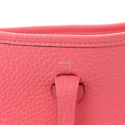 Hermes Taurillon Clemence Amazone Evelyne TPM Rose Azalee Rouge Pivoine 6 of 10