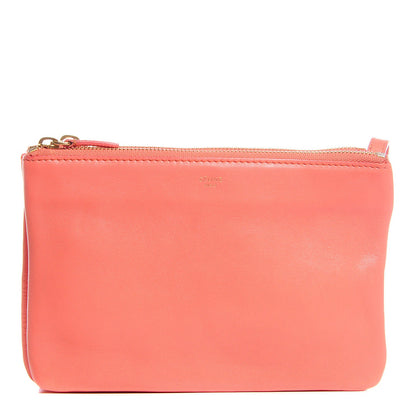 Celine Lambskin Small Trio Crossbody Bag Flamingo 1 of 7