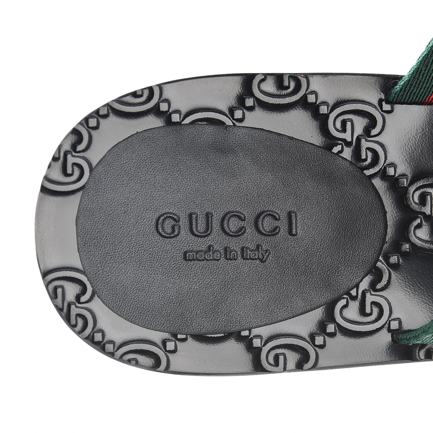 Gucci Nylon Guccissima Web Womens Thong Sandals 38.5 Green Red Black 5 of 12