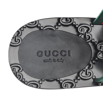 Gucci Nylon Guccissima Web Womens Thong Sandals 38.5 Green Red Black 5 of 12