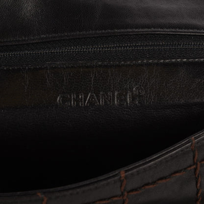 Chanel Lambskin Contrast Stitch Medium Single Flap Black 7 of 9