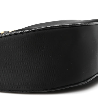 Prada Re-Nylon Saffiano Demi-lune Shoulder Bag Black 8 of 9