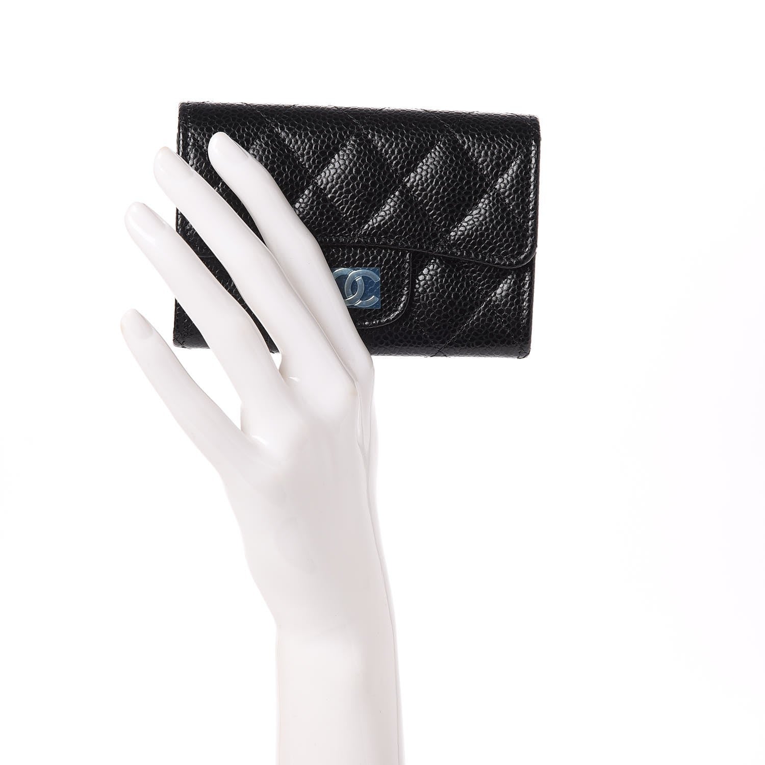 Chanel Caviar Quilted Flap Card Holder Black 2 of 9
