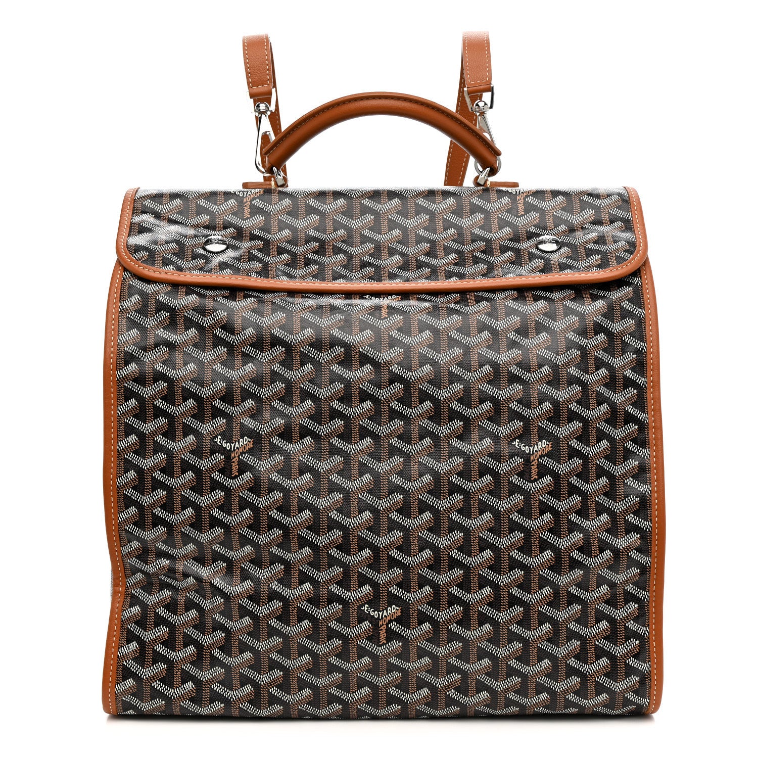Goyard Goyardine Saint Leger Soft Briefcase Backpack Black Gold 1 of 10