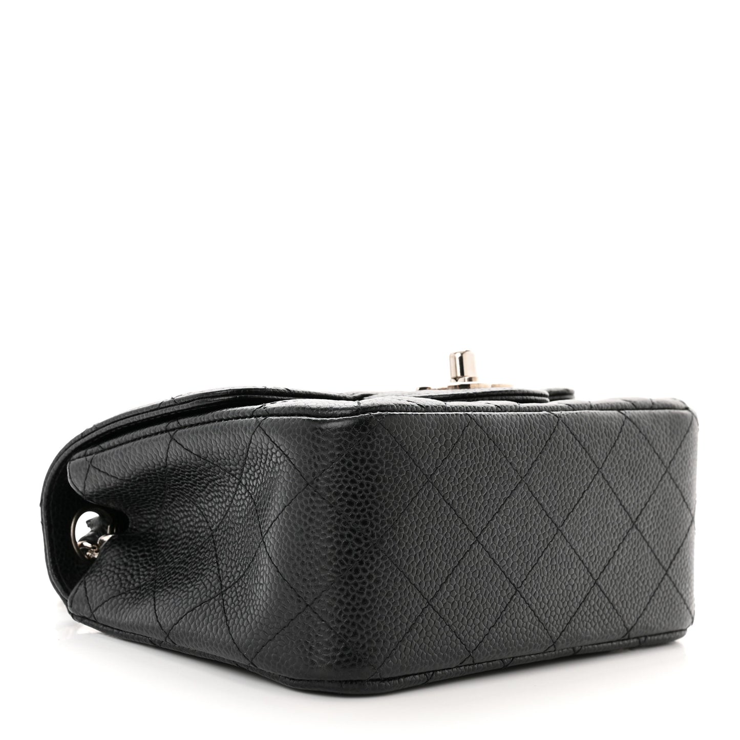 Caviar Quilted Mini Square Flap Black