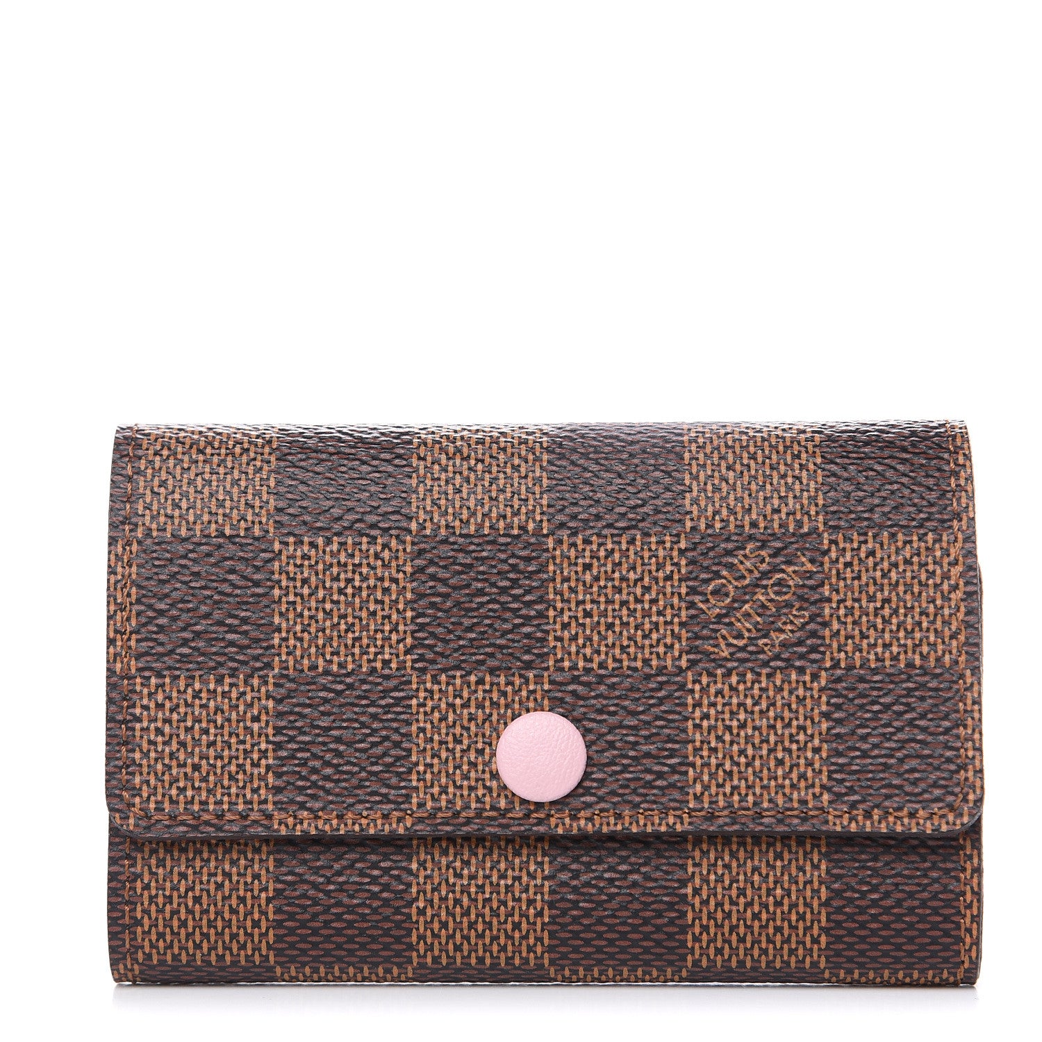 Louis Vuitton Damier Ebene Multicles 6 Key Holder Rose Ballerine 1 of 6