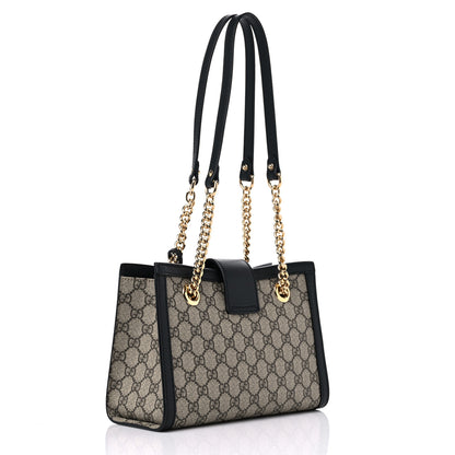 Gucci GG Supreme Monogram Small Padlock Tote Black 4 of 10