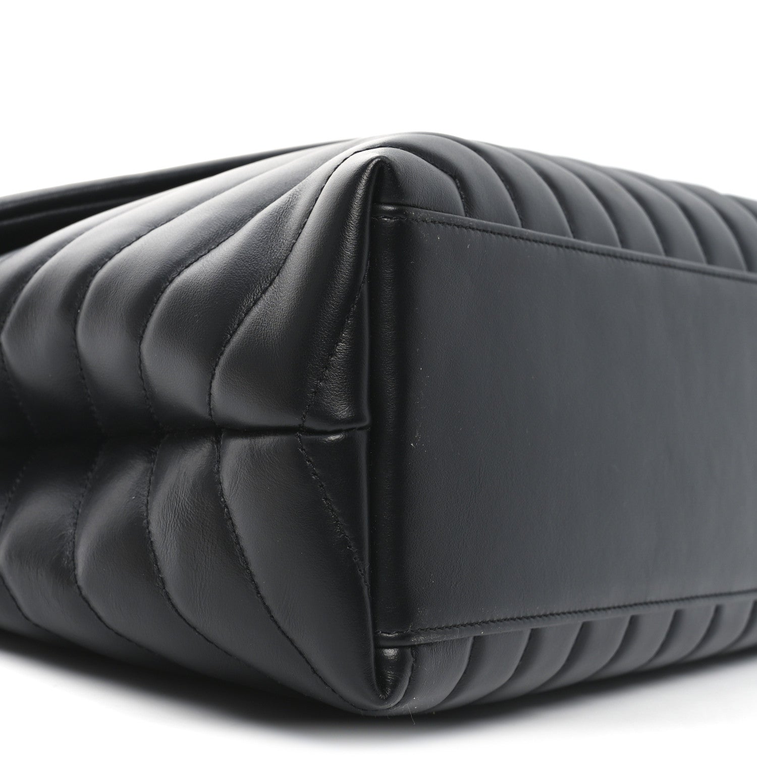 Saint Laurent Calfskin Y Quilted Monogram Medium Loulou Chain Satchel Black 9 of 10