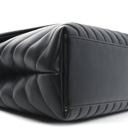 Saint Laurent Calfskin Y Quilted Monogram Medium Loulou Chain Satchel Black 9 of 10