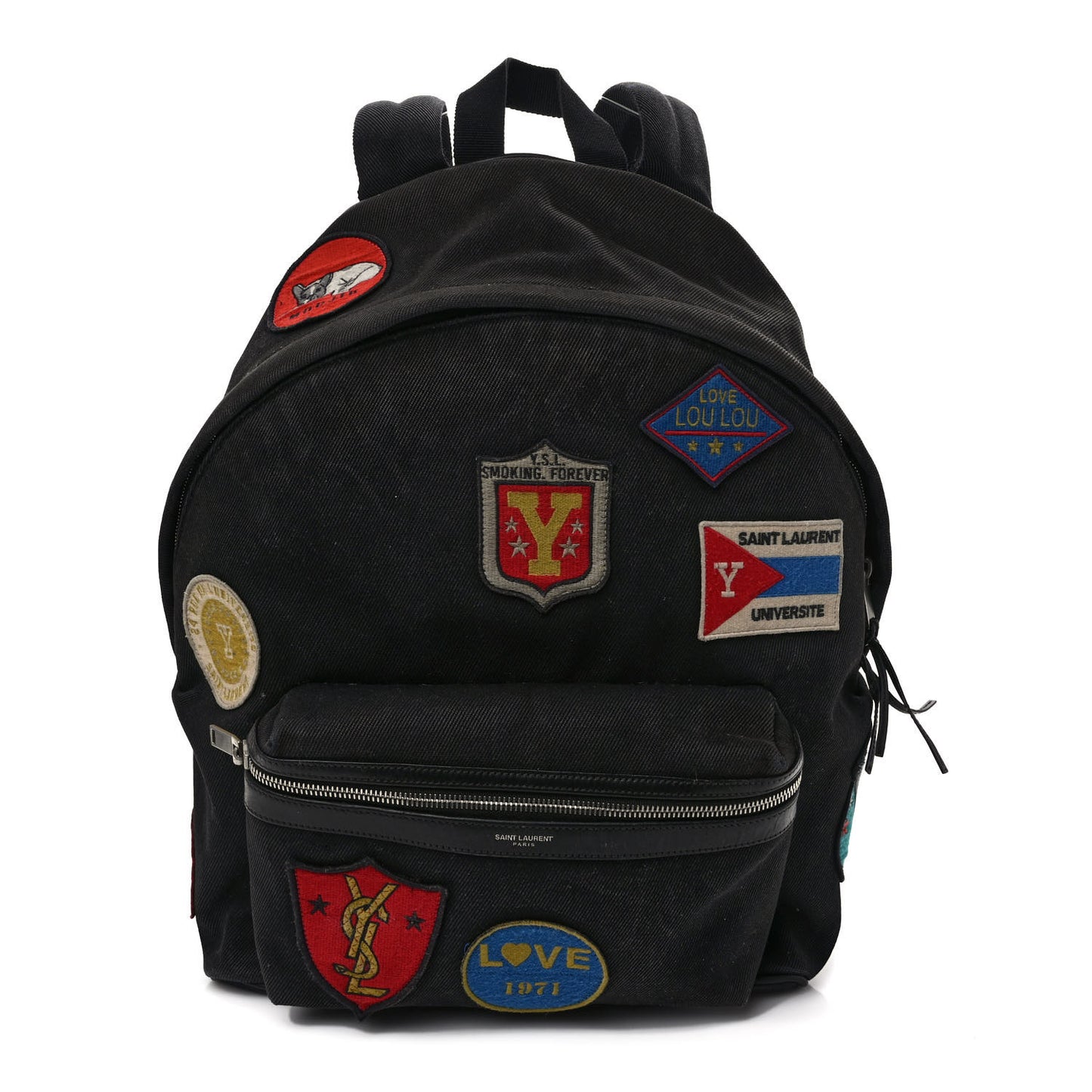 Twill Patches City Backpack Black