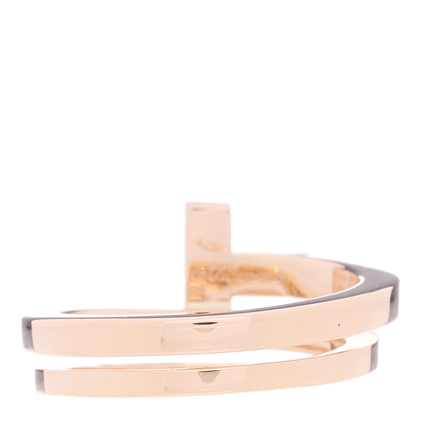 Tiffany 18K Rose Gold Diamond T Square Wrap Ring 50 5.25 3 of 5