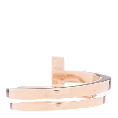 Tiffany 18K Rose Gold Diamond T Square Wrap Ring 50 5.25 3 of 5
