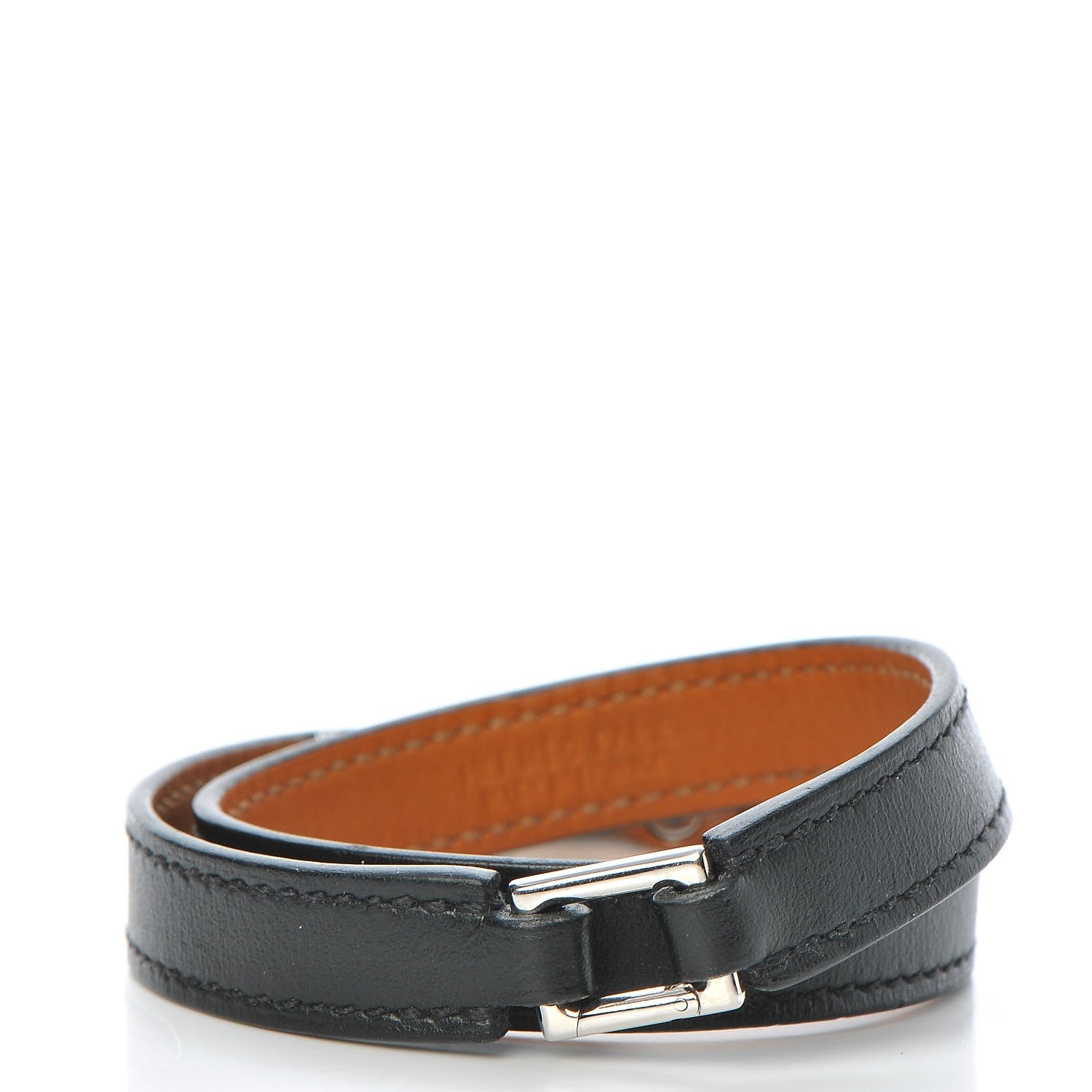 Hermes Chamonix Rivale Double Tour Bracelet M Black 3 of 7