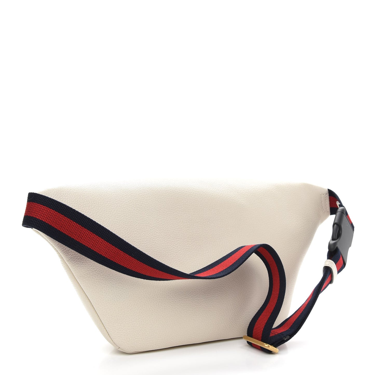 Grained Calfskin Logo Belt Bag White