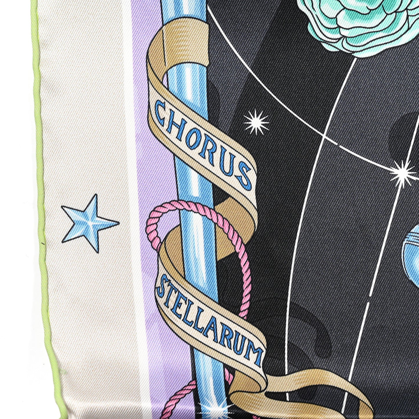 Silk Chorus Stellarum Scarf 70 Gris Nacre Anthracite