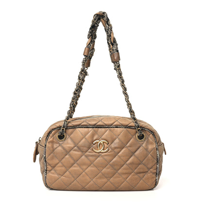 Chanel Iridescent Calfskin Tweed Bowler Bag Brown 1 of 10