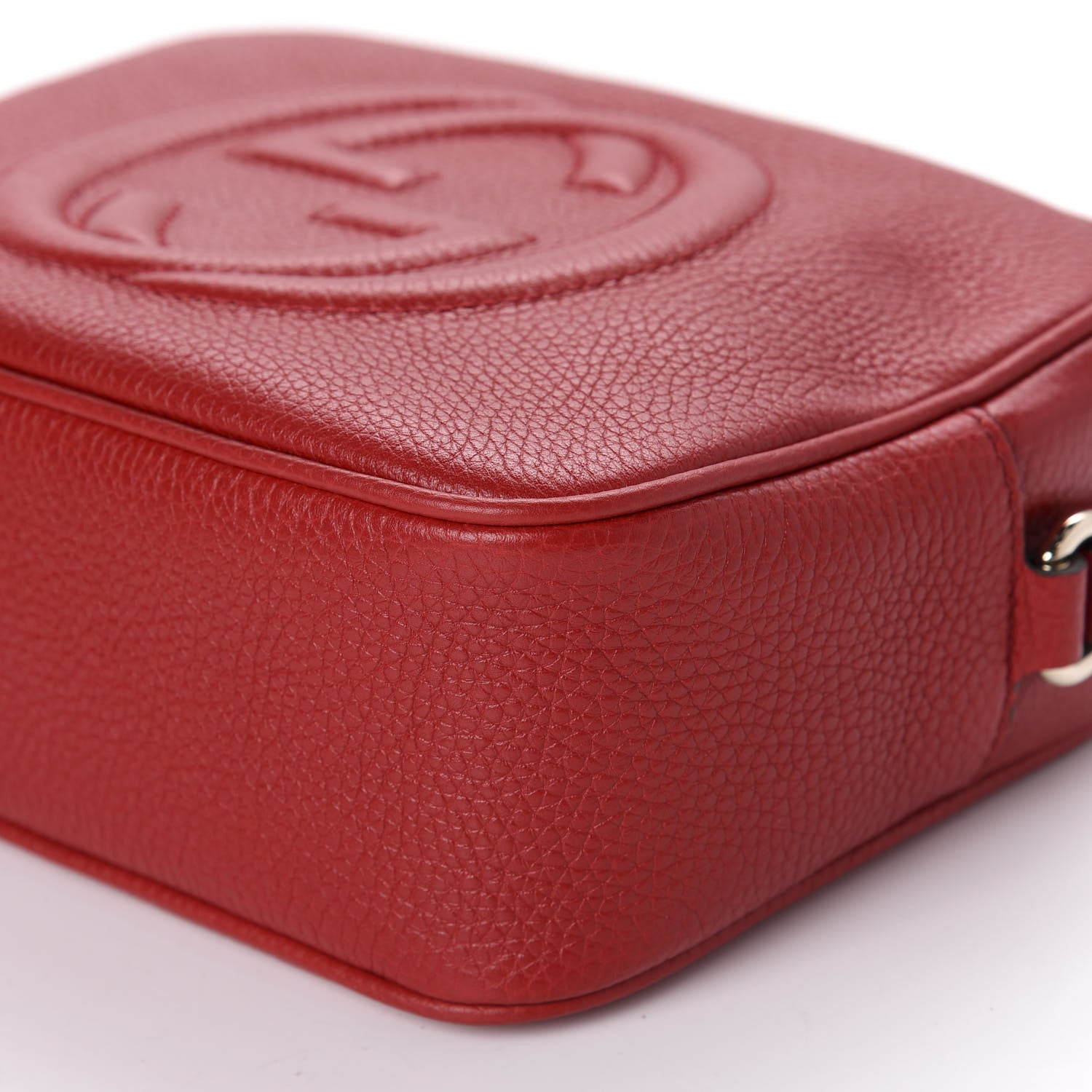 Gucci Pebbled Calfskin Small Soho Disco Bag Vibrant Red 7 of 10