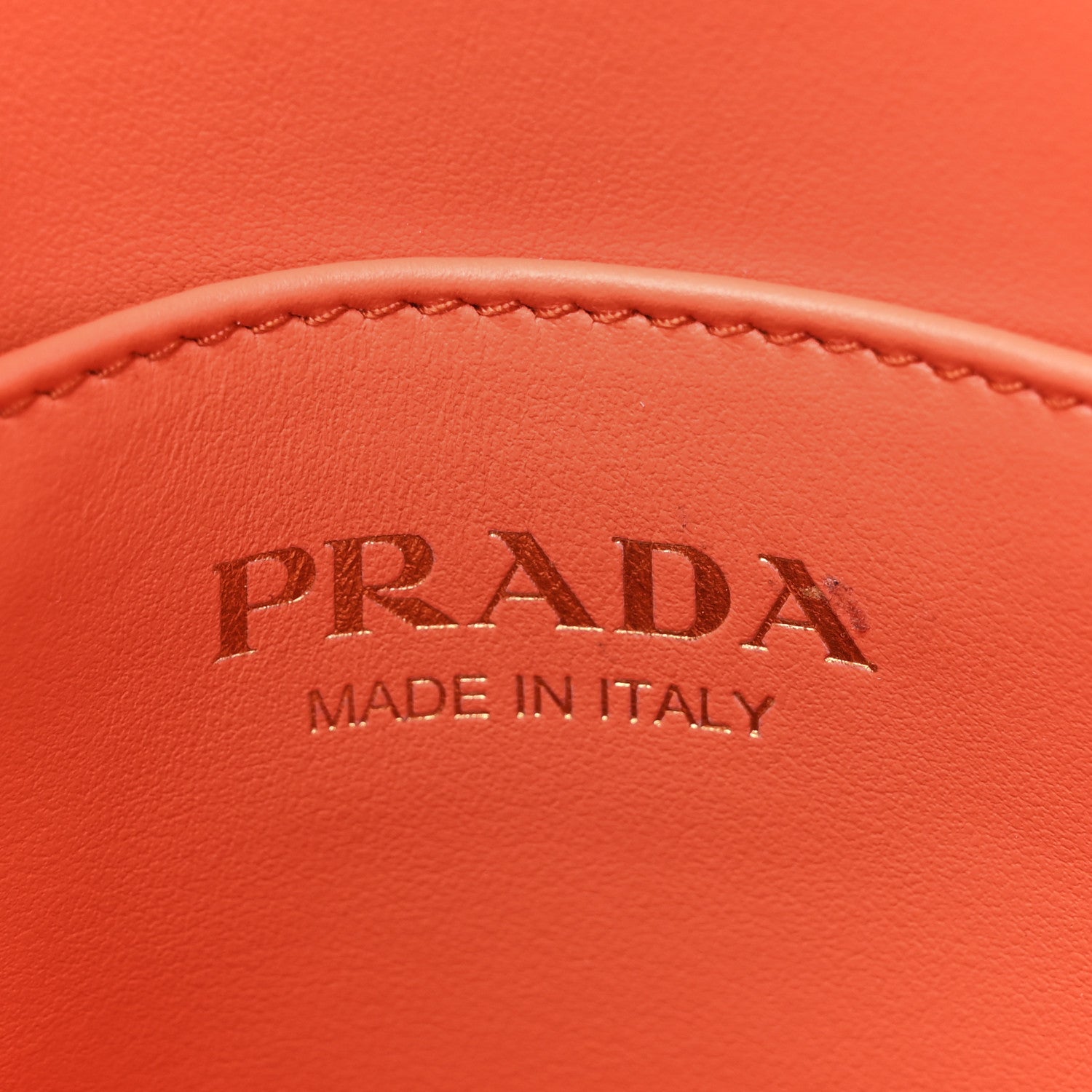 Prada Jacquard Saffiano Triangolo Symbole Embroidered Micro Tote Arancio White 6 of 9