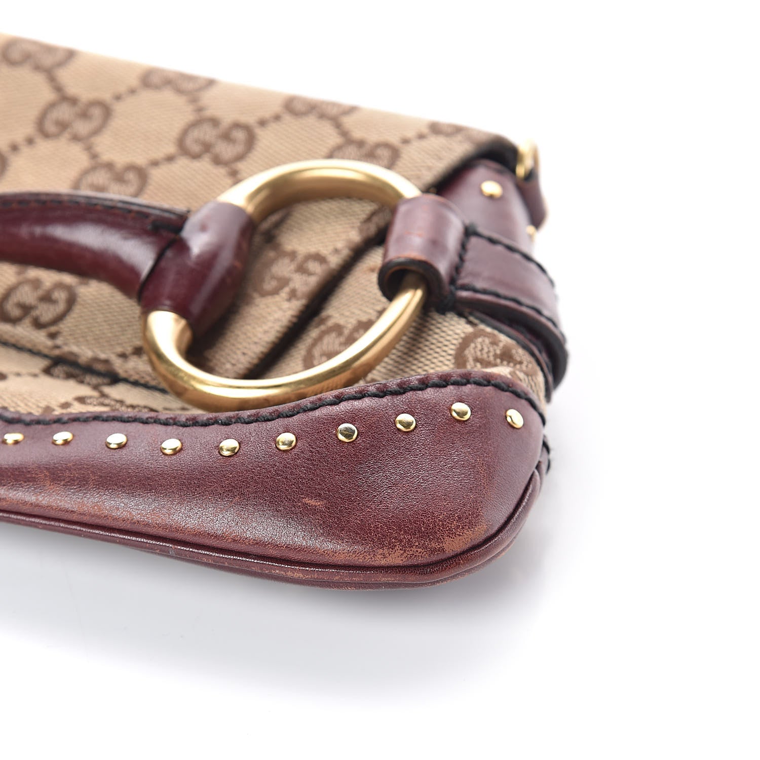 Gucci Monogram Studded Horsebit Clutch 10 of 10