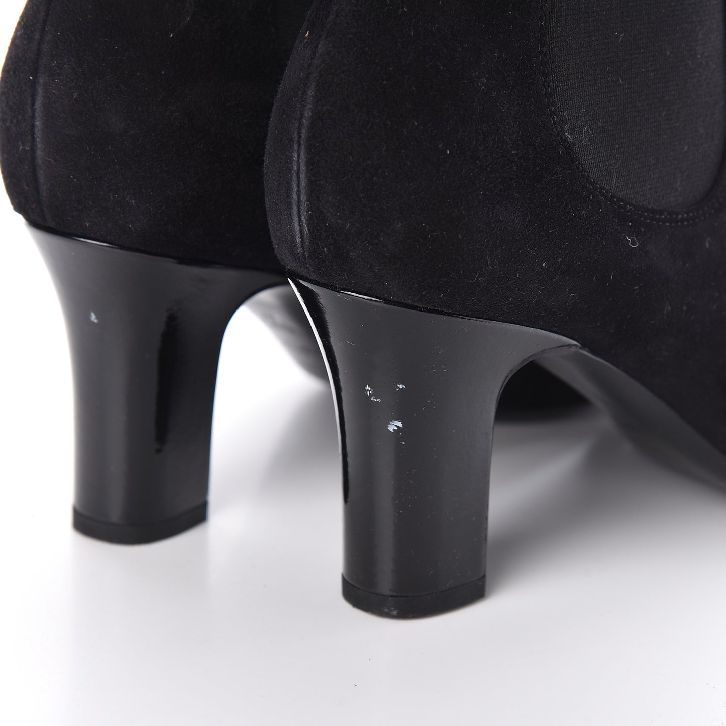 Suede Monogram Uniformes Cap Toe Chelsea 75mm Ankle Boots 38.5 Black