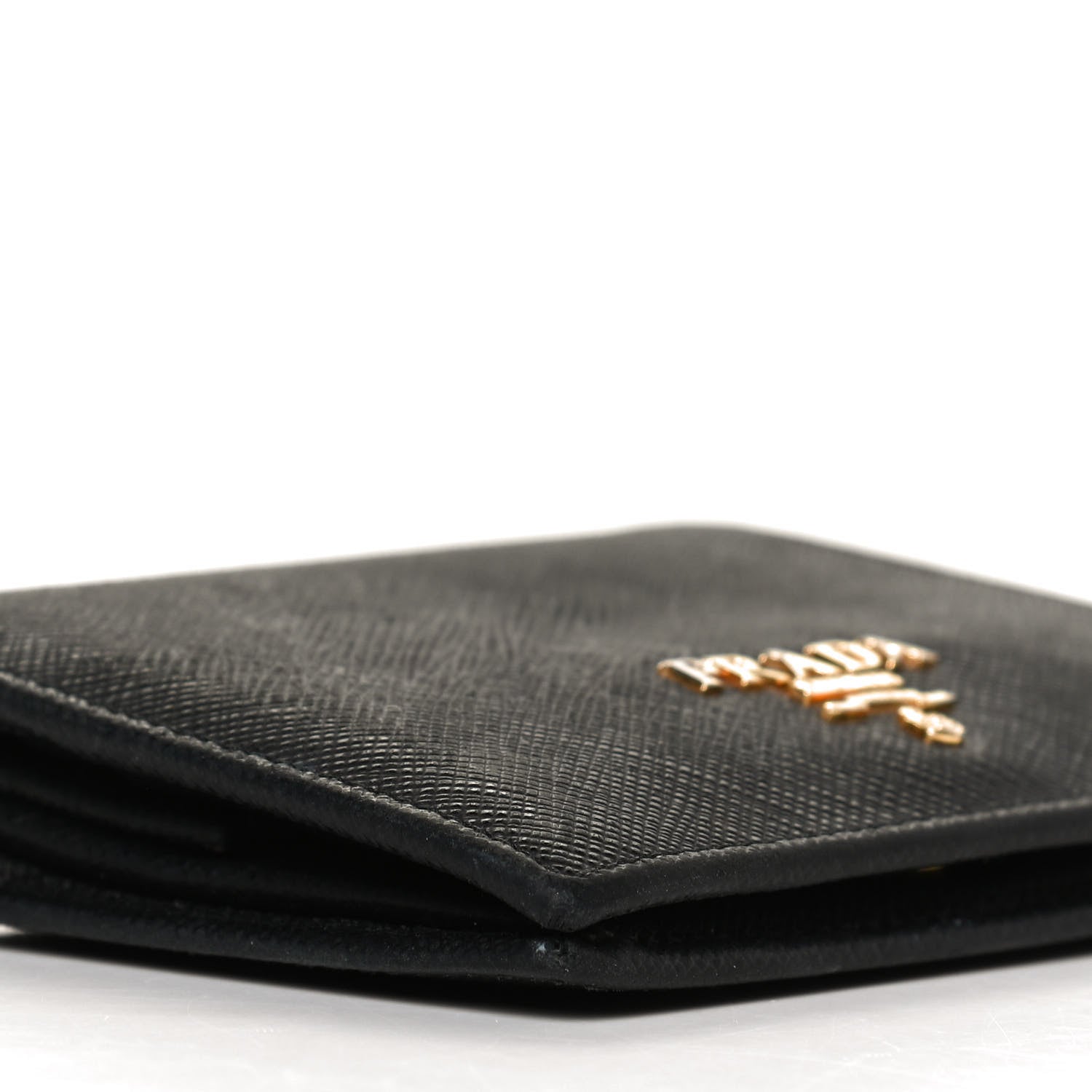 Prada Saffiano Metal Bi-Fold Wallet Black 7 of 9
