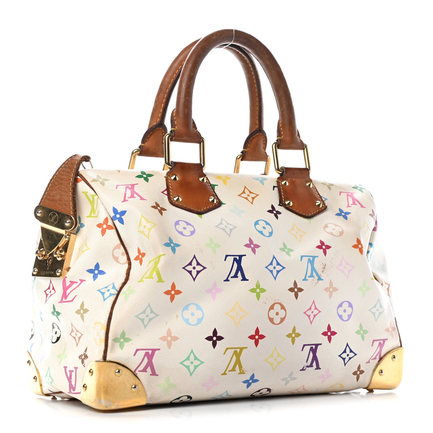 Louis Vuitton Monogram Multicolor Speedy 30 White 2 of 10