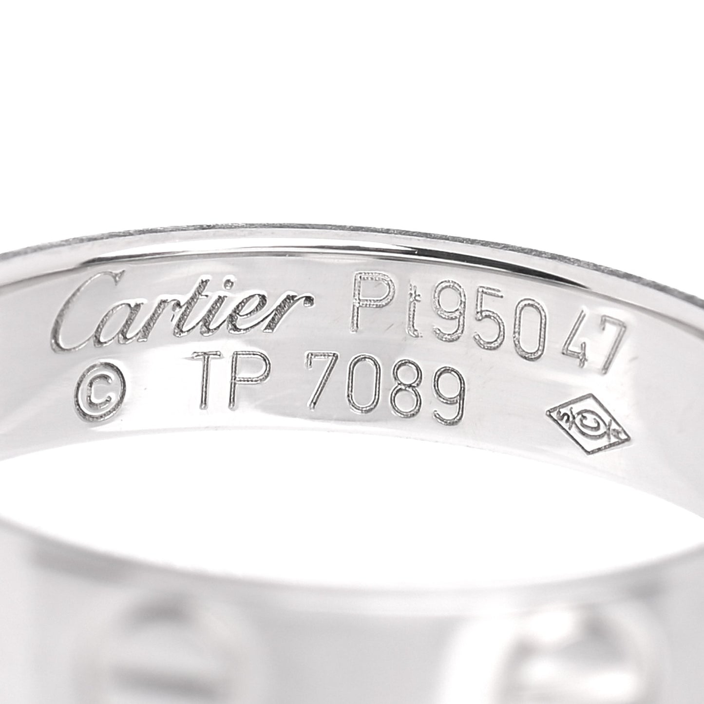Platinum 3.5mm LOVE Wedding Band Ring 47 4
