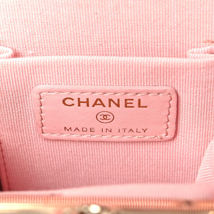 Chanel Lambskin Plexi Quilted CC Evening Clutch With Chain Black 6 of 10