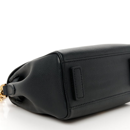 Versace Grained Calfskin Small La Medusa Top Handle Bag Black 10 of 11